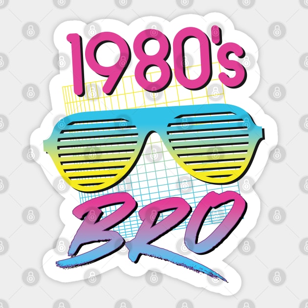 1980s Bro  - Reto Blinds Sunglasses Party Sticker by andzoo